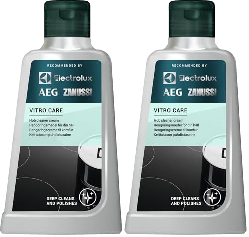 Electrolux M3HCC301, Crema Limpiadora Vitrocerámica 300 ml, Limpiador para Placas de Inducción Gas y Radiantes, Elimina Restos Quemados, Fórmula Anti Arañazos, Protección y Brillo Duradero