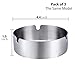 Pack of 3 Cigar Ashtray Tabletop Round Stainless Steel Ash Tray Suitable for Cigarette Ash Holder for Home
