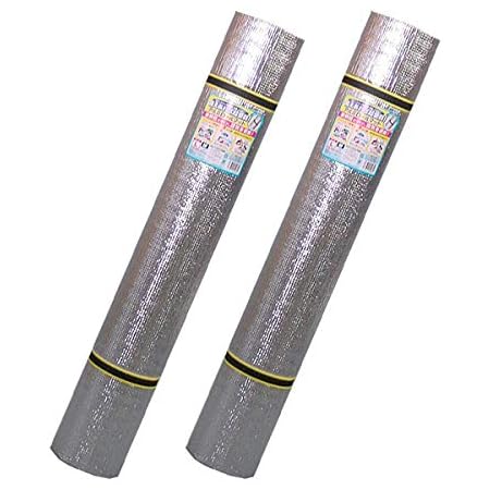 Amazon Co Jp ユーザー レジャーシート アルミロールマット L 100 180cm 2個セット U P851 敷き物 アウトドアマット アルミ 銀マット 厚手 クッション ロール レジャー 運動会 海 ホーム キッチン