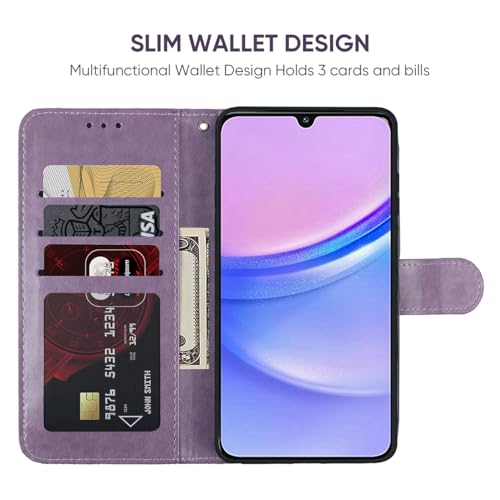 Étui portefeuille Galaxy A15 violet pour simplifier vos sorties - 2