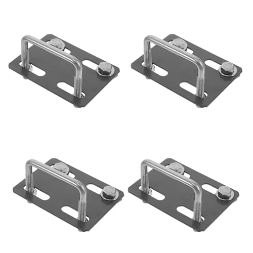 Pinces en U pour porte-bagages de voiture kit acier noir fixation sécurisée
