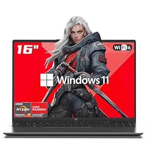 Computadora portátil AMD 2025, computadora portátil de 16.0 pulgadas con AMD Ryzen 7 serie 5825 (8C/16T, hasta 4.5 GHz), 16 GB RAM 512 GB NVMe SSD, gráficos Radeon RX Vega 8, WiFi 6, KB