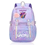 NTGFU Demon K Pop Singer Backpacks Kindergarten School Bag Boys for Aged 3-14 Years, 40cm x 30cm x 11cm Toddler Backpack School Rucksack, Children's Schoolbag Waterproof for Kids