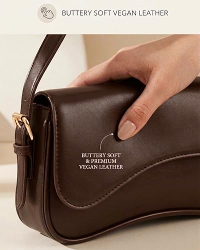 Image of Amszke Shoulder Bag for Women Y2K Crossbody Purse PU Leather Underarm Handbag 2 Adjustable Strap for Daily Commute Travel