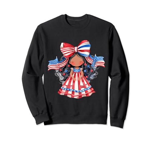 Latina 4 luglio Vestito Patriottico Bandiera Americana Latinx Kid Felpa