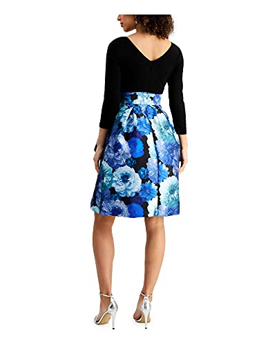Jessica Howard Women's Floral Faux Wrap Midi Dress with Tie Waist2