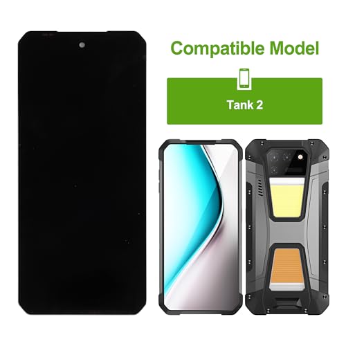 Image of New LCD Replacement Compatible with Unihertz Tank 2 (Black Without Frame) LCD Display Touch Screen Digitizer Assembly with Repair Tools