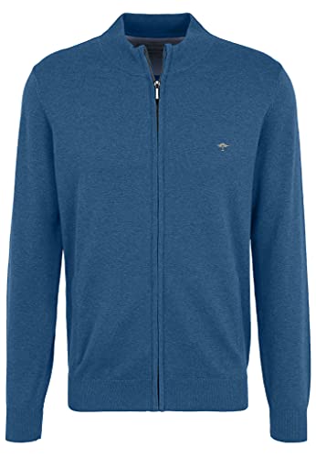 FYNCH-HATTON Cardigan en tricot fin pour homme en coton ultra doux., azur, XL Cover