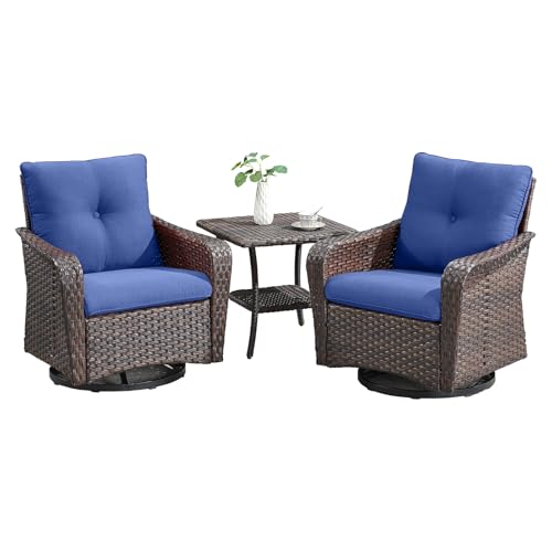 Outdoor-Patio-Rocking-Swivel-Chairs-3-PC-Wicker-Patio-Furniture-Rocker-Chair-Set-Rattan-Patio-Bistro-Sets-with-Side-Table-for-Porch-Deck-Backyard-GardenBrownBlue
