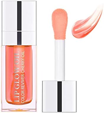 SURORAIN Hydrating Lip Glow Oil Plumping Lip Oil,Long Lasting Lip Gloss Tint,Moisturizing Care Transparent Stain,Nourishing Non-Sticky Formula,Soft Big Brush Shiny Lip Primer,2 ml (Pack of 1), 1
