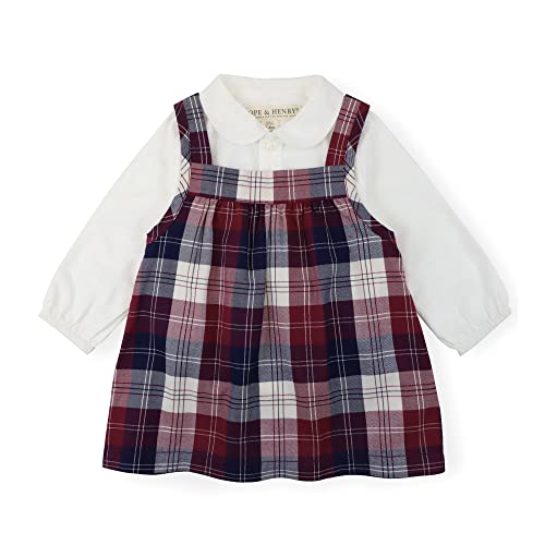 Image of Hope & Henry Layette Baby Girl Long Sleeve Bodysuit and Jumper Set