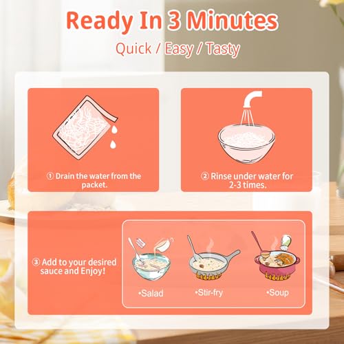 Image of VOLO VERO Konjac Noodles 10 Pack, Shirataki Pasta, Low Calorie Keto Noodles | Gluten Free, Vegan, Low Carb, Plant Based, Zero Sugar, Fat Free, Low GI, Quick Preparation, Pasta Alternative