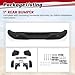 HECASA Rear Bumper Compatible with 2007-2018 Jeep Wrangler JK Replacement for 82213654 10th Anniversary Rubicon Edition Rear Guard Protector Plastic Steel Black