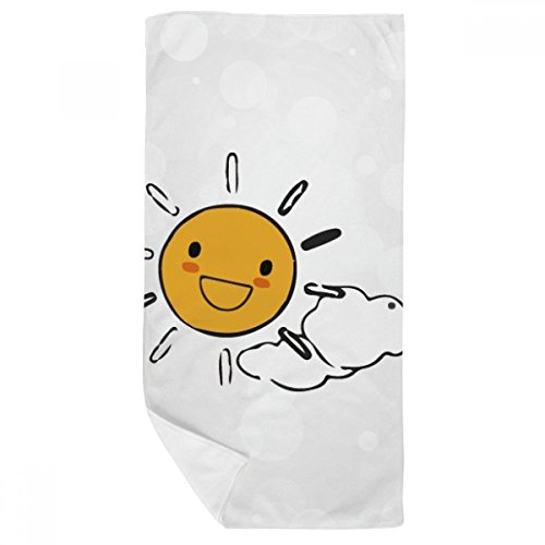 Serviette de bain météo motif illustration multicolor en tissu doux haute capacité d'absorption