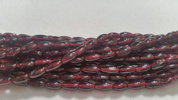 Garnet Rice Beads LKBEADS perles de grenat naturel 4.5x8mm pour création de bijoux