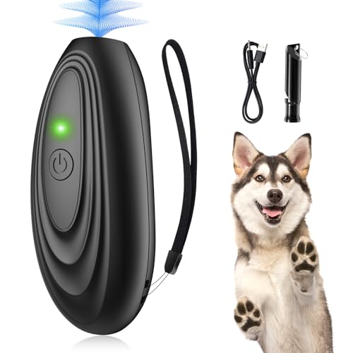 Stop Dog Barking Device, Ultrasonic Anti Barking Devices for Dogs 16.4FT, Rechargeable Handheld Dog Barking Control Device Dog Barking Deterrent Dog training Tool Anti Bark Stopper Safe for Most Dogs