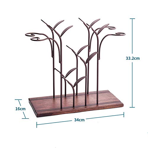 Soporte para botellas de vino multifuncional de madera miniatura 2