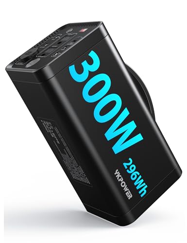 YKPOWER Portable Power Station 300W(Peak 600W), 296 Wh/80000mAh Fast Charging,