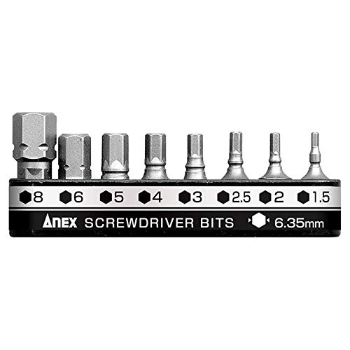 Amazon | アネックス(ANEX) 超短ビット 六角レンチ ホルダー付 8本組