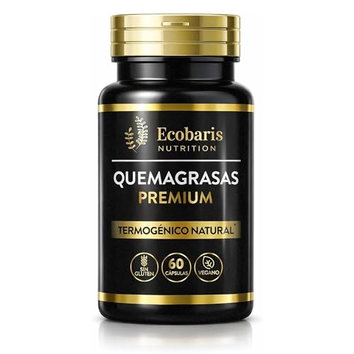 Quemagrasas Potente Para Adelgazar – Quemagrasas Inhibidor de Apetito – Termogénico sin Nerviosismo ni Insomnio – Vegano y Sin Gluten – 60 Pastillas para Adelgazar. ECOBARIS Nutrition.