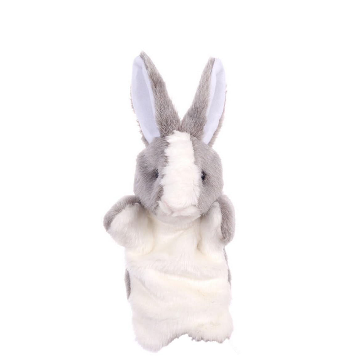 Ameble Hand Puppets Bunny Animal Hand Puppets Toys Kids Pretend Toys Soft Plush Rabbit Toy for Imaginative Role-Play Storytelling Teaching Toy, Animal, Open Mouth, Plus