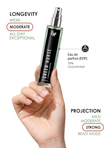 Image of EM5 Green Horse Perfume for Men & Women | Woody Fruity Musky Fresh Aromatic Fragrance | 15 ml Unisex Eau de Parfum Spray | Luxury Gift for Him & Her