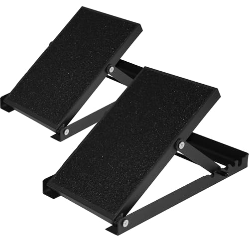 Imagen de Cuñas para Sentadillas de Acero: Bloques Inclinados para Gemelos Estiramiento de Pantorrillas y Movilidad Entrenamiento de Piernas en Casa 2 Unidades