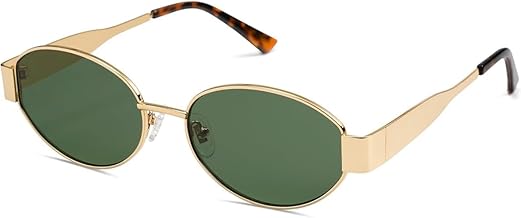 Hasterr Lifestyle Retro Oval Sunglasses For Women & Men | Trending, Stylish & Durable Metal Frame Vintage 90s Sunglasses With UV 400