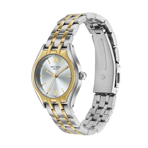 Image of Sonata Poze 8 Quartz Analog with Silver Dial IPS+IPG Stainless Steel Strap Watch for Women - SP80168BM01W