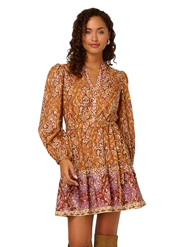 Image of Adrianna Papell Printed Short Dress