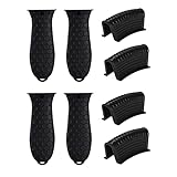 Doromy 8 Pcs Silicone Pot Holders Hot Handle Holder Pot Handle Covers Pot Holders Heat Resistant Pot