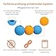 Amazon Basics Supreme Gummibälle zum Spielen für Hunde, 6.35 cm (3 Stück), Blau, Orange