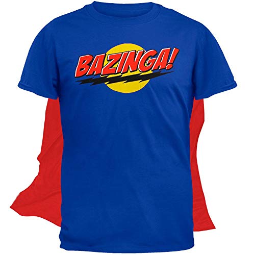 Big Bang Theory - Bazinga T-Shirt with Cape Blue