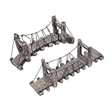 Pont en arc miniature - toucher confortable, ne se décolore pas, ne se déforme pas facilement, finition soignée, pont suspendu de jardin