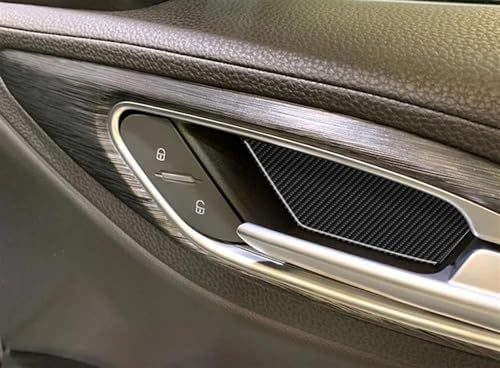 Frame Sticker Decoration Door Inner Bowl Trim Patch Decoration Carbon Fiber Car Decorative Stickers Compatible with Alfa Compatible with Romeo Compatible with Giulia 2017-2019(Black)