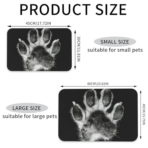 Tapis d'alimentation tapis antidérapant en caoutchouc imperméable chat - 4