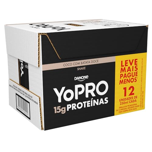 YoPRO Bebida Láctea UHT Coco com Batata-Doce 15g de proteínas 250ml - 12 unidades