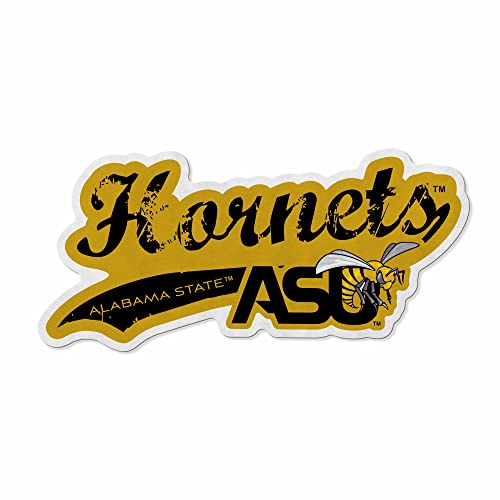Rico Industries NCAA Alabama State Hornets Distressed Shape Cut Pennant - Home and Living Room Décor - Soft Felt EZ to Hang