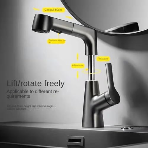 Robinetterie de lavabo au design moderne avec rotation 360