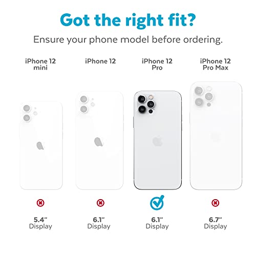 Speck iPhone 12 Case - Drop Protection Fits iPhone 12 Pro Case & iPhone 12 Phones - Scratch Resistant, Slim Design, Compatible Wireless Charging - Black, White Presidio2 PRO - image 8