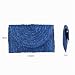 Imagen de EVEOUT Carteras de mano clutches de paja tejida para Mujer Monedero de verano Bolsa de vacaciones en la playa Azul