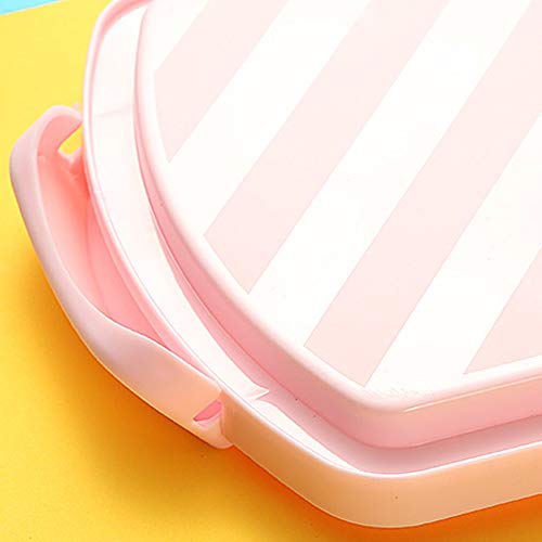 Zoaju Portable Plastic Rectangular Loaf Bread Box With Transparent Lid, Bread Keeper For Carrying And Storing Loaf Cakes,Banana Bread,Pumpkin Bread,Quick Breads (Pink, 1 Pack) #TOP7
