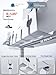 NODOCA No Drill Under Desk Cable Management Tray, 17'' Wire Management, Punch-Free Clamp on, Metal Cable Tray, Wire Organizer Under Desk, Under Dessk Basket for Office and Home, White