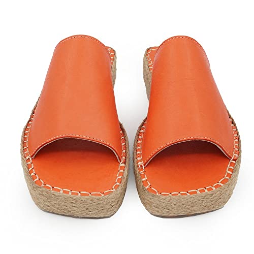 Sandale compensée femme orange Bonateks 36 chaussure été compensée