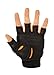 Bionic Glove Men's Cross-Training Fingerless Gloves w/ Natural Fit Technology, Gray/Orange (PAIR), Large
