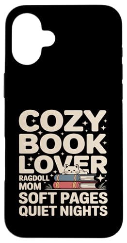Cozy Book Lover Ragdoll Mom �\�t�g�y�[�W �Â��Ȗ� �X�}�z�P�[�X iPhone 16 Plus �p