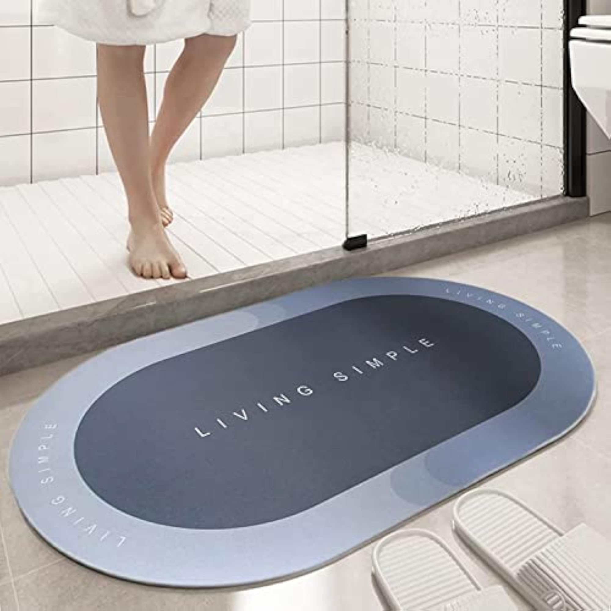 Anti-Slip Bath Mat | Bathroom Rug Quick Drying Mat