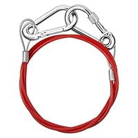URAQT KFZ Abreisseil für Anhänger und Wohnwagen, 1 Meter Brems und Abreisseil mit Haken Abreißseil Karabiner Abzugskraft 400 kg für Anhänger und Wohnwagen (Karabiner)
