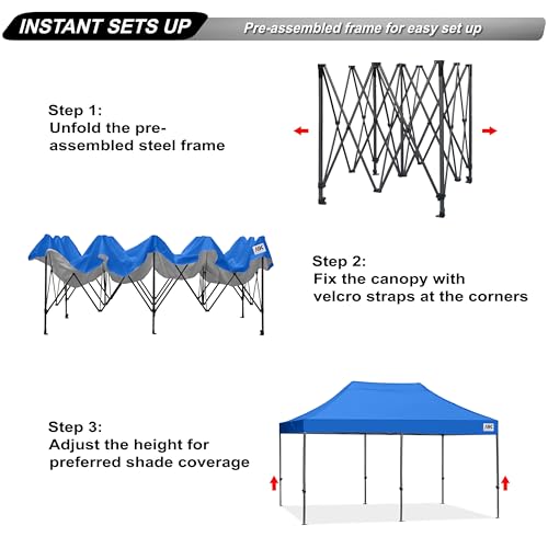 Image of ABCCANOPY Patio Pop Up Canopy Tent 8x16 Commercial-Series (Blue)