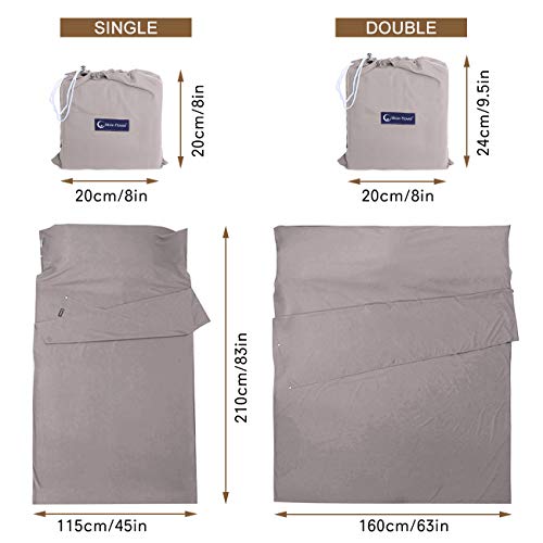 Asoox Sleeping Bag Liner Premium Comfortable Camping Sheet Sleeping Bag Sack Travel Sack Lightweight Compact Travel Sheets For Hotel Travel Backpacking Hiking With Storage Bag #TOP1